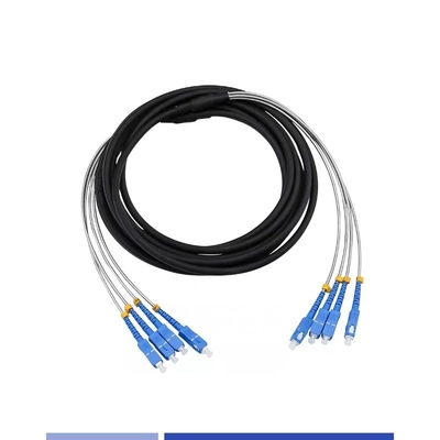 kupować FTTA Outdoor Armored Fiber Optic Patch Cord 4 Core LC LC Patch Cord LSZH Jacket 5m produkcja online
