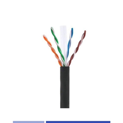 kupować UTP Kabel zewnętrzny Cat6 23AWG Solid Copper 4 Par PE Jacket Black 305Mtr produkcja online