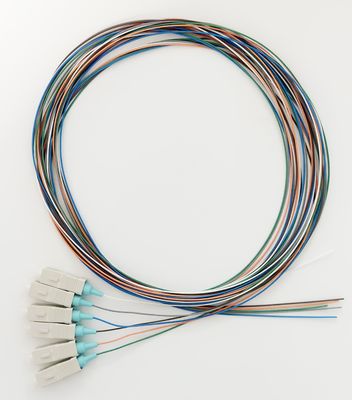 kupić 6 włókien SC/UPC OM3 Pigtail Aqua Boot LSZH 1m produkcja online