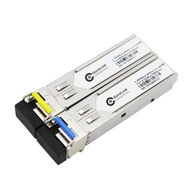 kupować Gigabit BIDI Transceiver optyczny 20 km Dual Fiber Single Mode SFP Module TX1310nm RX1550nm LC produkcja online