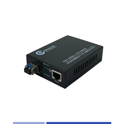 kupować Konwerter światłowodowy 10/100/1000Mbps Single-mode SMF 1310nm Dual SFP Slot 20KM produkcja online