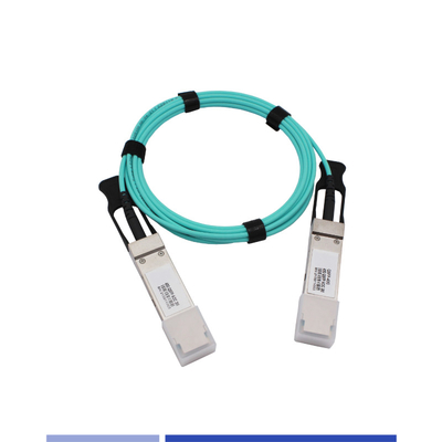 kupować 40G Kabel aktywny optyczny ((AOC) QSFP+ OM3 Kabel aktywny 1m LSZH Aqua produkcja online