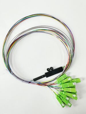kupować 12-włóknowy SC/APC Singlemode Ribbon Fiber Optic Pigtail OS2 9/125 do FTTH produkcja online