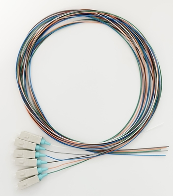 LSZH 1m 6 Włókna OM3 Włókno Pigstail SC UPC 50/125 Aqua Boot Lekkie