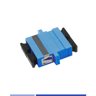 Adapter światłowodowy Single-mode SC/UPC Duplex Optical Coupler with flange Blue