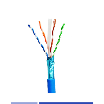 F/UTP 23AWG Cat6 Kabel miedzi stałej 4 pary PVC Jacket Blue 305Mtr