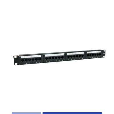 Nieofiarowany panel Cat6 24 Port Patch Panel 1U Rack zamontowany z kierowcą kablem