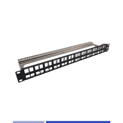 1U 48-przewodowy modułowy panel patch osłonięty dla gniazda kategorii.6/kat.6A