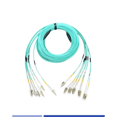 12 rdzenia OM3 LC Kabel optyczny dupleks 25m LSZH Jacket