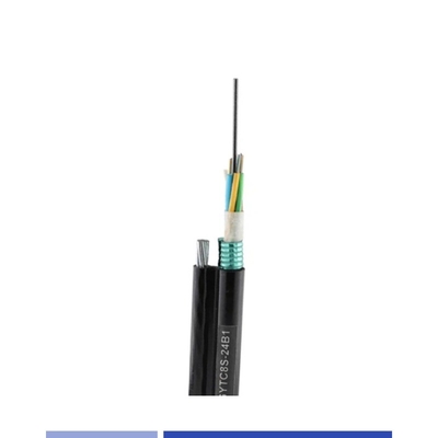 24 Rdzenia Kabel światłowodowy pojedynczy 9/125um z drutem stalowym PE GYTC8S
